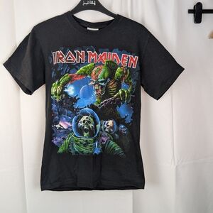 Iron Maiden 2010 Tour Black Graphic T-Shirt Size S In VGUC
